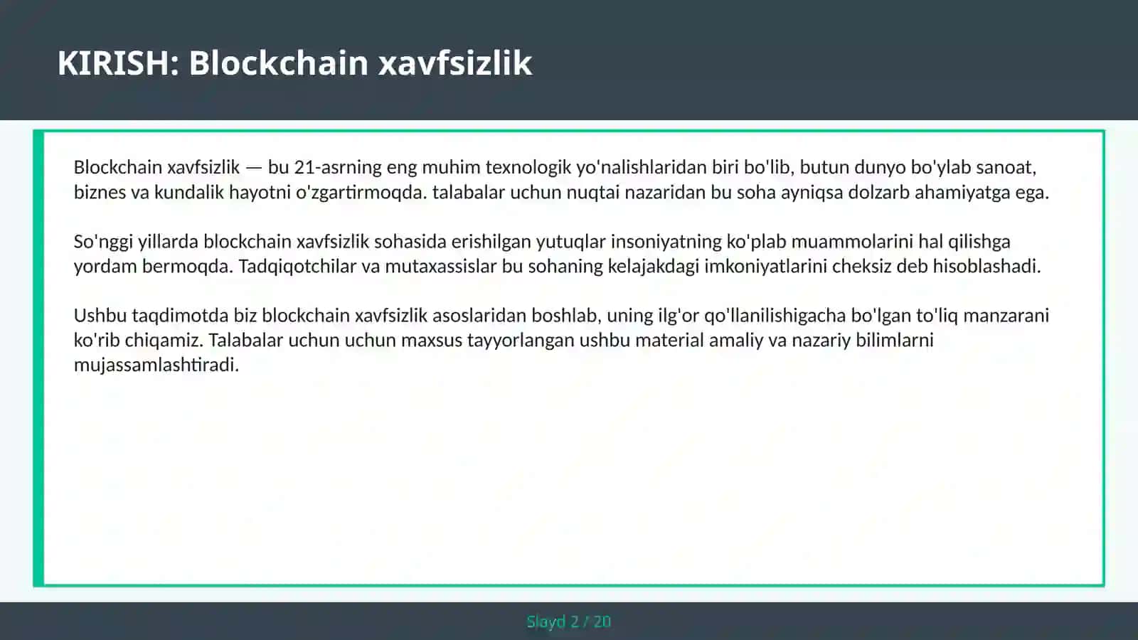 Blockchain xavfsizlik 2