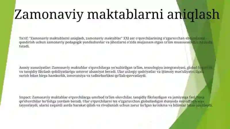 Zamonaviy Maktablar 2