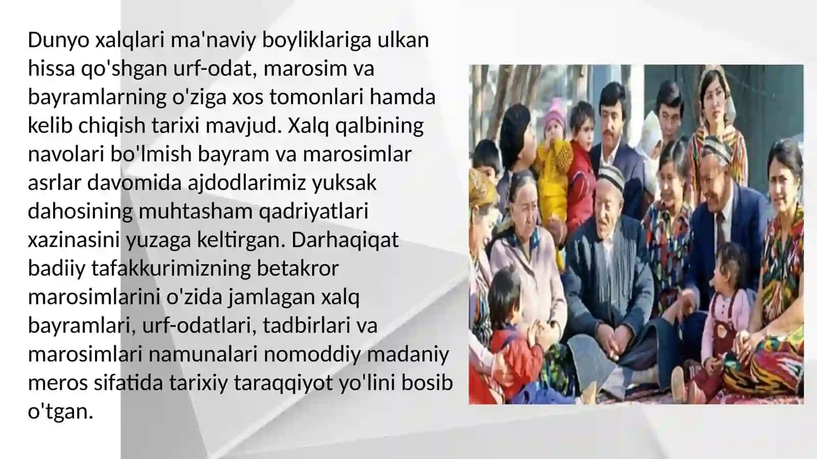 O'zbek xalqi urf-odatlari va etnografiya fanining rivojlanishi 2