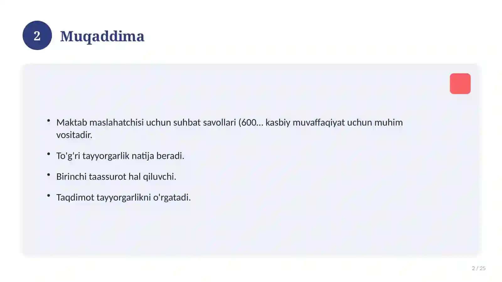 Maktab maslahatchisi uchun suhbat savollari (600 ta) – suhbatga tayyorlanish uchun PDF 2