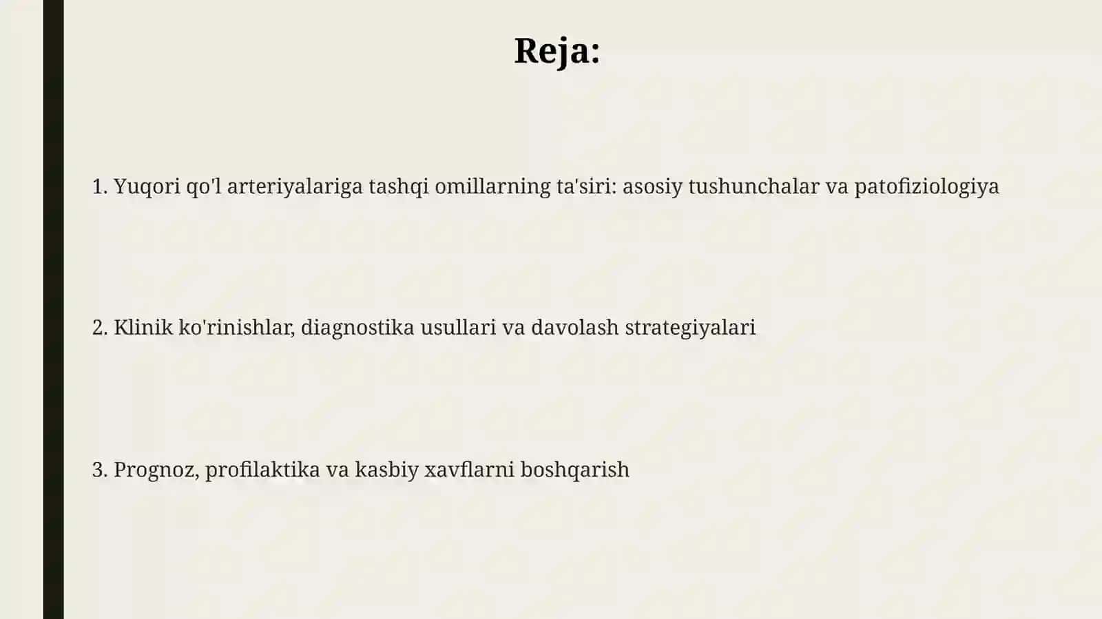 Yuqori qo'l arteriyalariga tashqi omillar ta'siri va klinik ahamiyati 2
