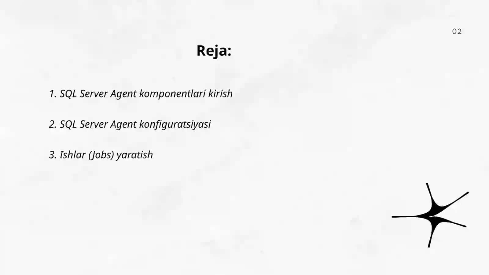 SQL server agent komponentlari. operatorlarni yaratish 2