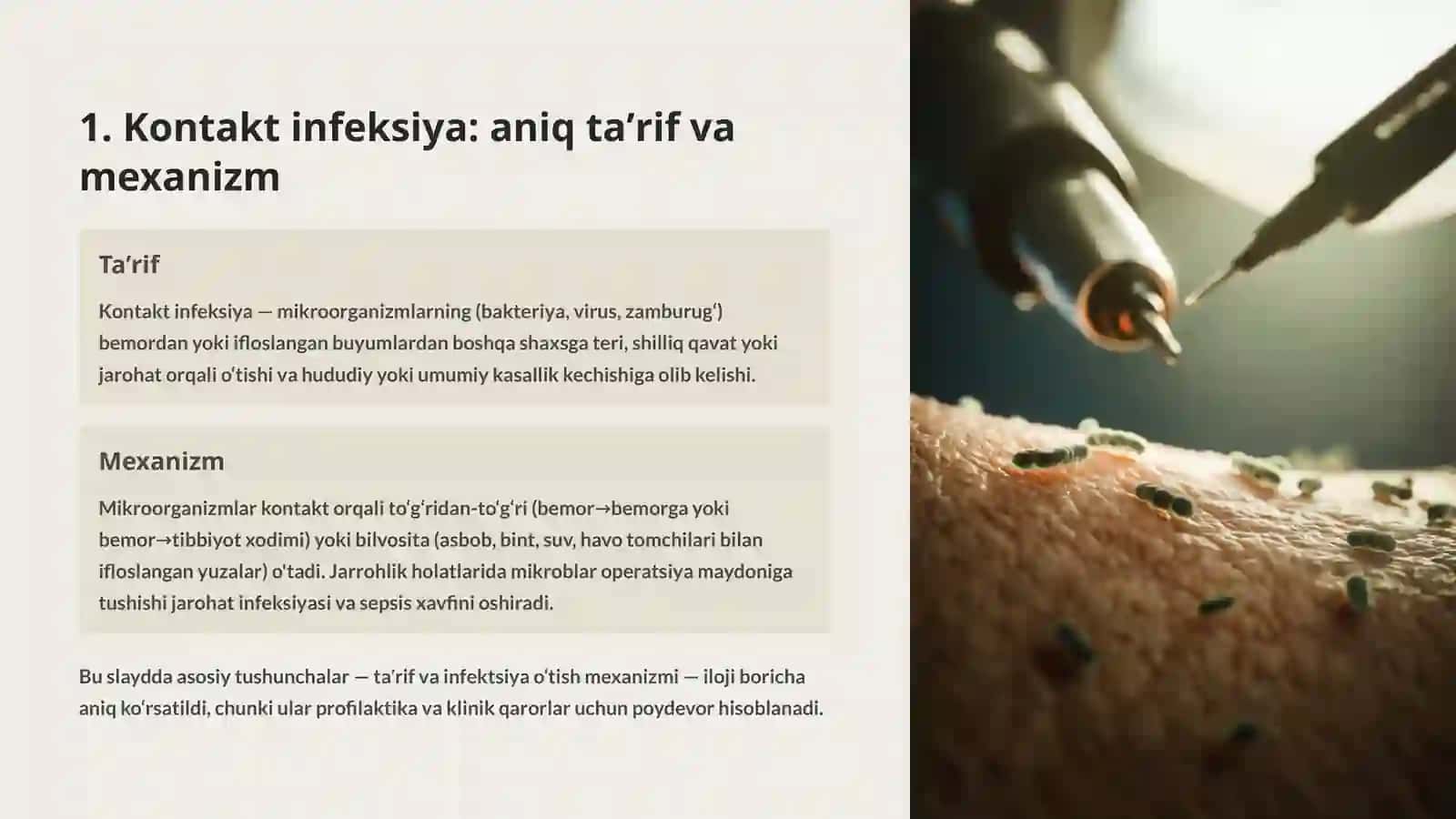 Kontakt infeksiyalar — umumiy xirurgiya nuqtai nazaridan 2
