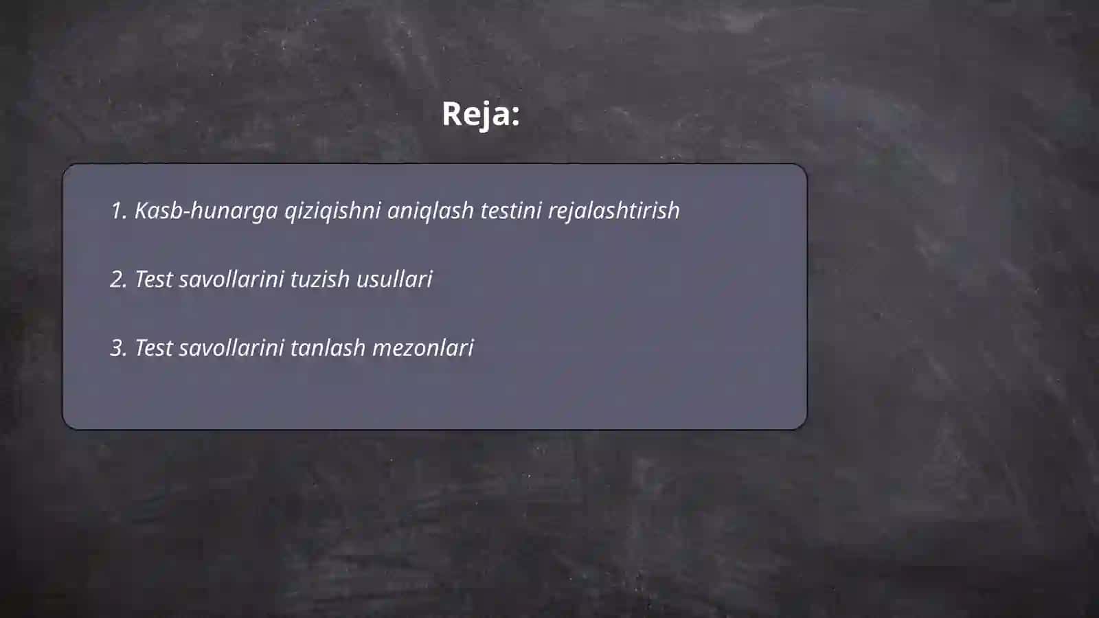 Kasb hunarga qiziqishni aniqlash testi 2