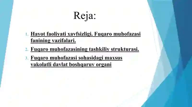 Hayot Faoliyati Xavfsizligini Ta’minlash Asoslari 2
