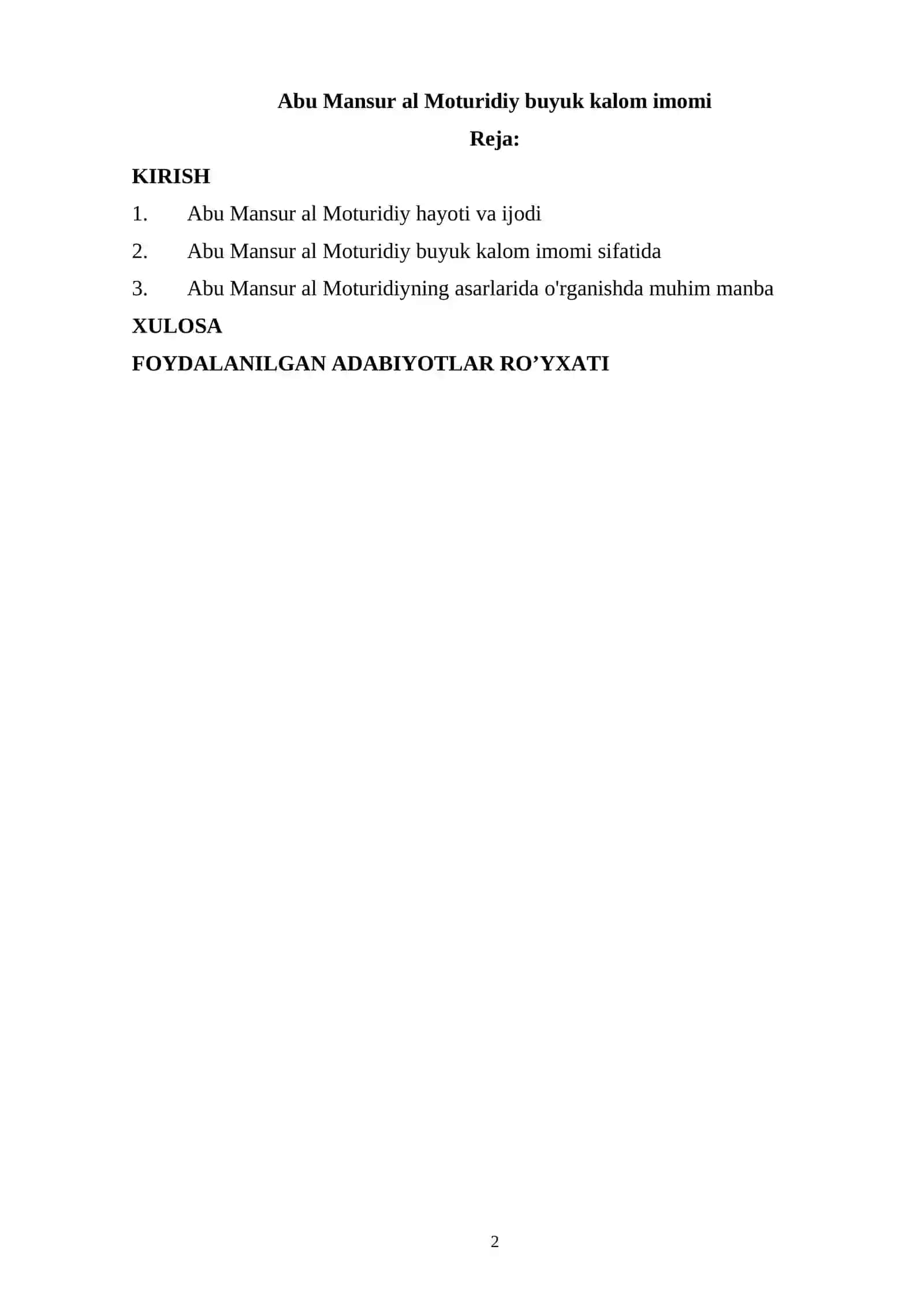 Abu Mansur al Moturidiy buyuk kalom imomi 2