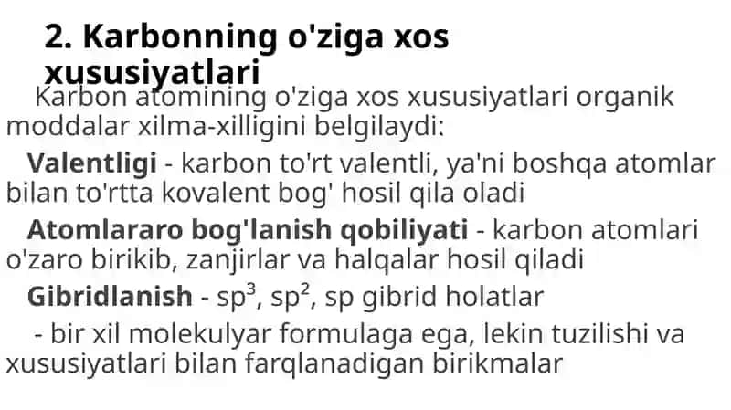 ORGANIK KIMYO ASOSLARI 2