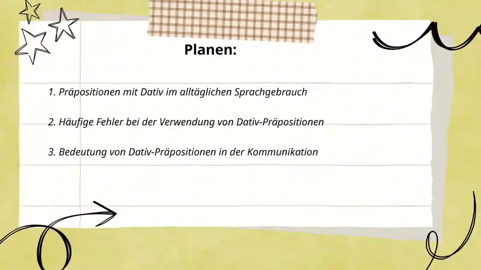 Präpositionen mit Dativ im alltäglichen Sprachgebrauch 2