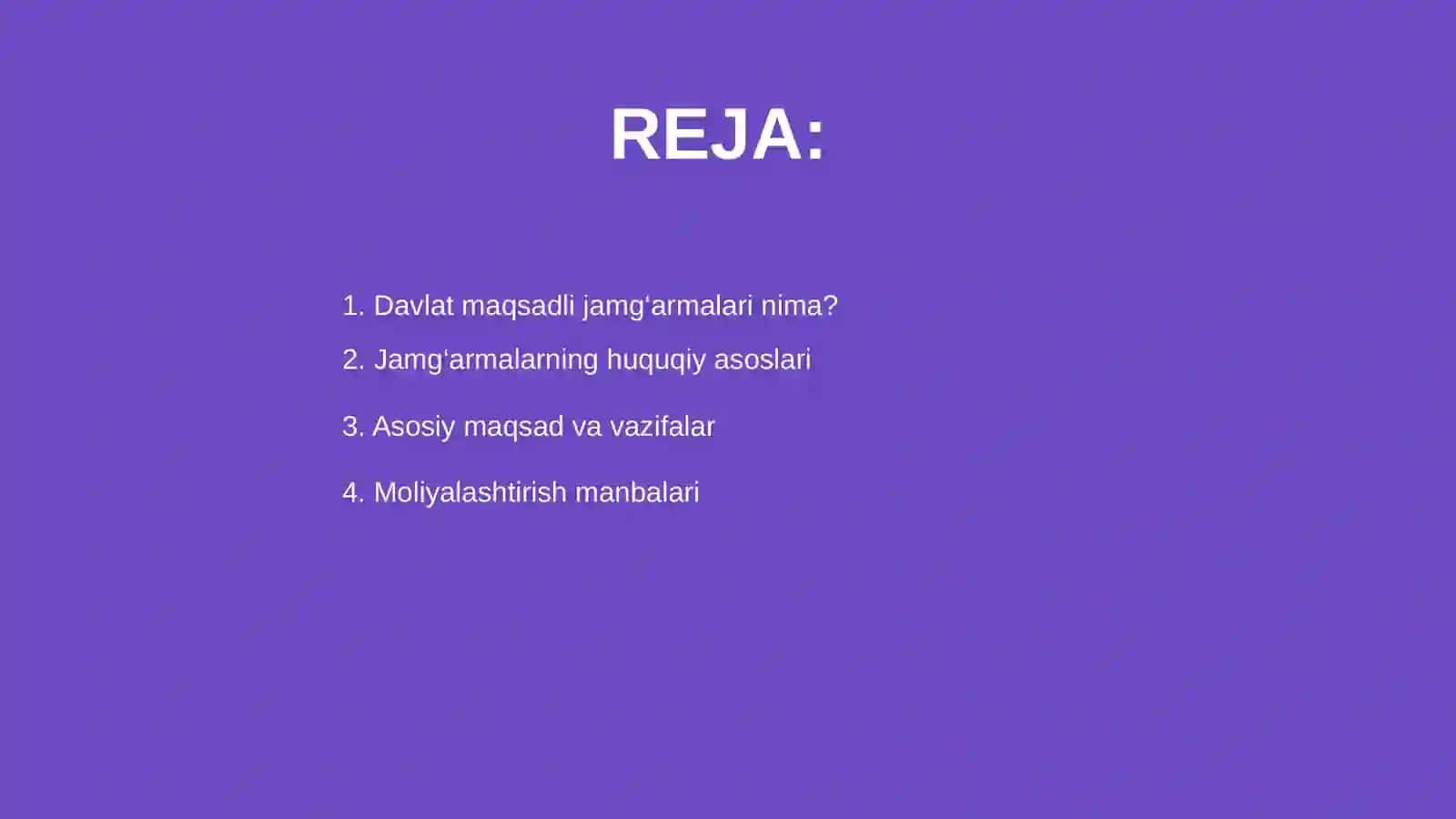 Davlat maqsadli jamg’armalari 2