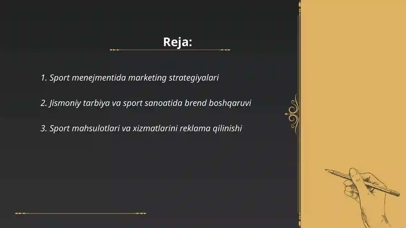 Jismoniy tarbiya va sport menejmenti tizmda marketing 2