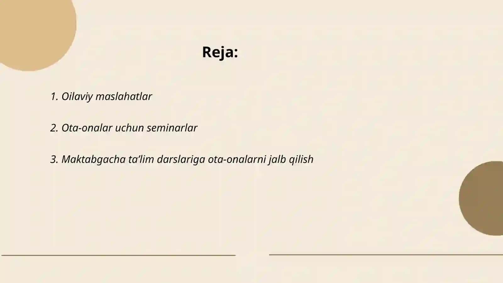 Maktabgacha taʼlim tashkilotining oila bilan ishlash shakllari 2