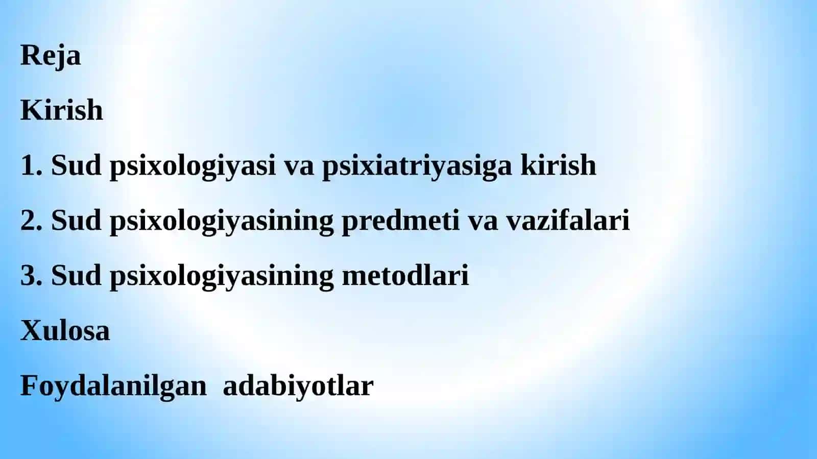 Sud psixologiyasining predmeti, vazifalari va metodlari 2