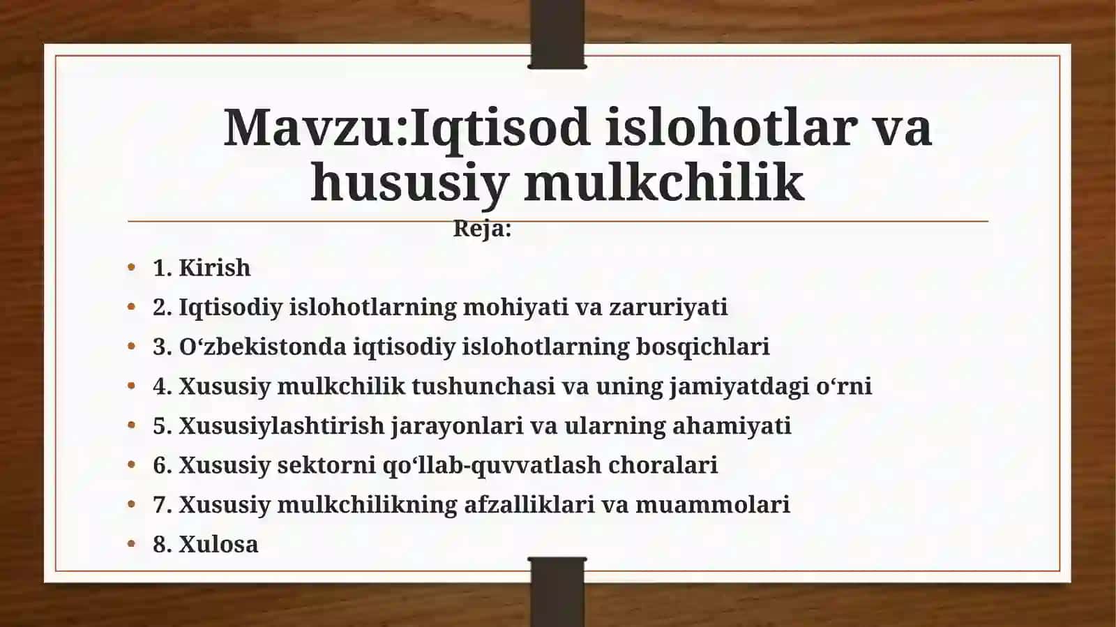 Tarix fanidan tayyorlagan taqdimoti 2