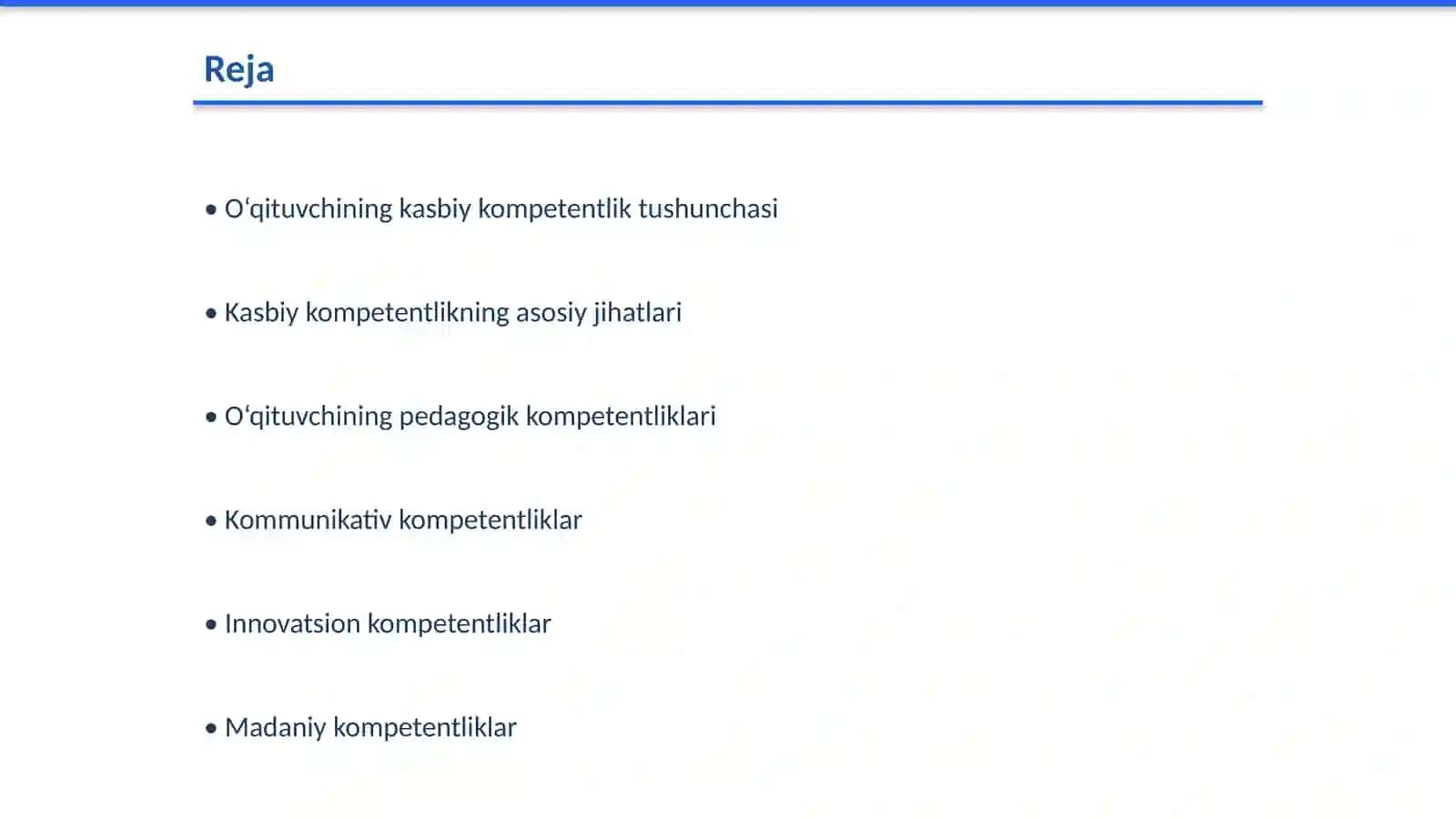 O‘QITUVCHINING KASBIY KOMPETENTLIK SIFATLARI 2