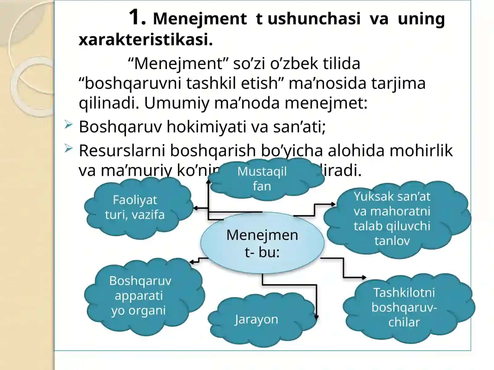 Menejmentfaniningpredmeti,mazmunivavazifalari 2