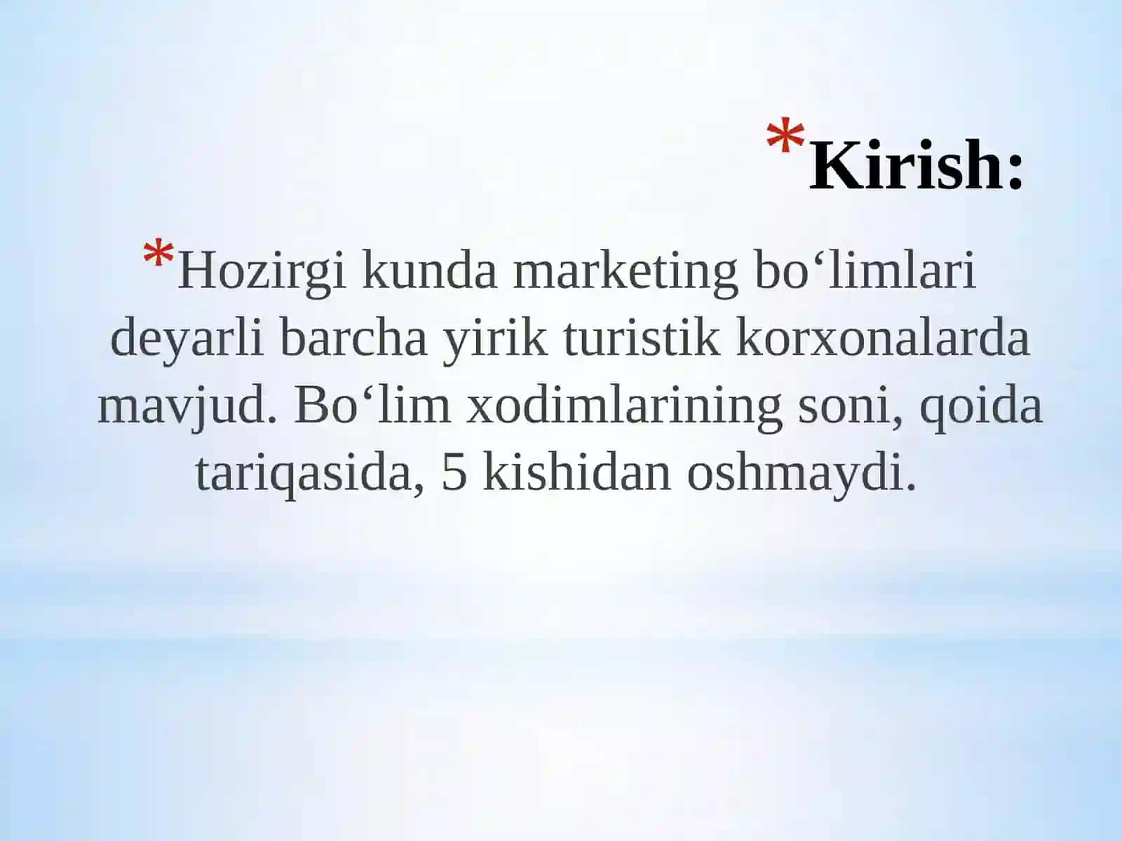Tadbirkorlik faoliyati korxonamarketingi va reklama 2