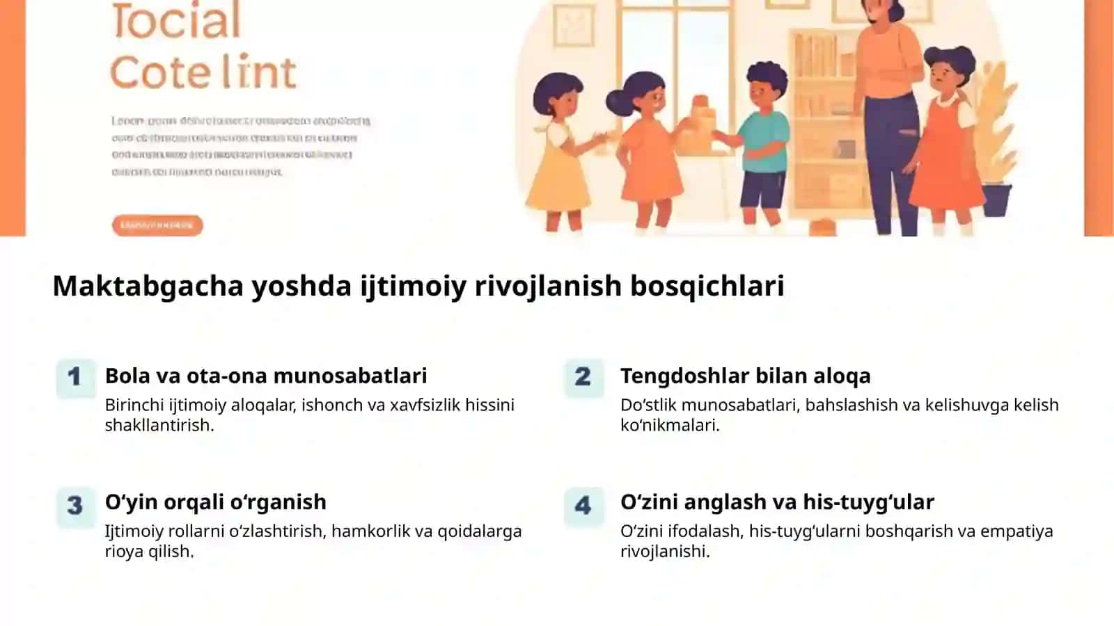 Kichkina yuraklar: ijtimoiy-hissiy rivojlanish 2