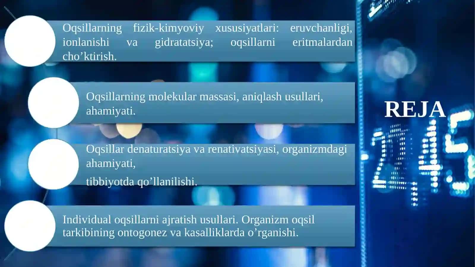 Oqsillarning fizik-kimyoviy xossalari 2