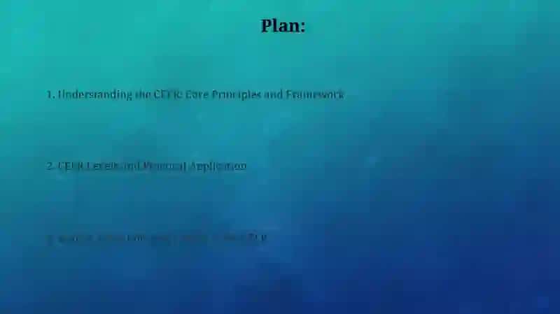 Introduction to the Cefr Framework 2