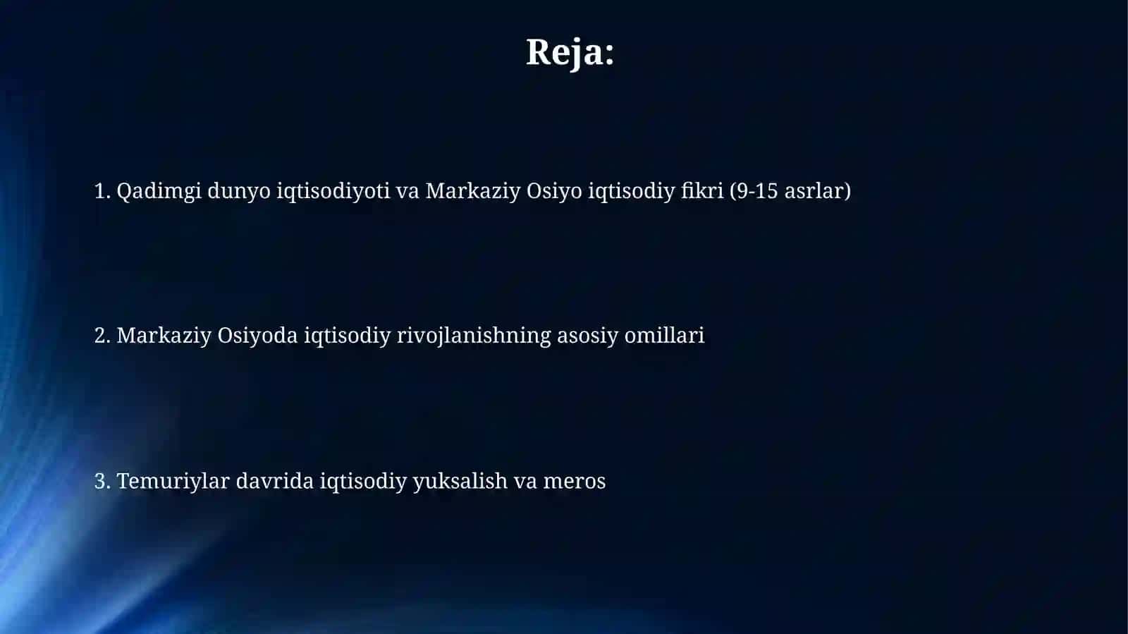 Antik dunyo iqtisodiy qarashlari va 9 - 15 asrlarda O'rta Osiyodagi iqtisodiy fikrlar 2