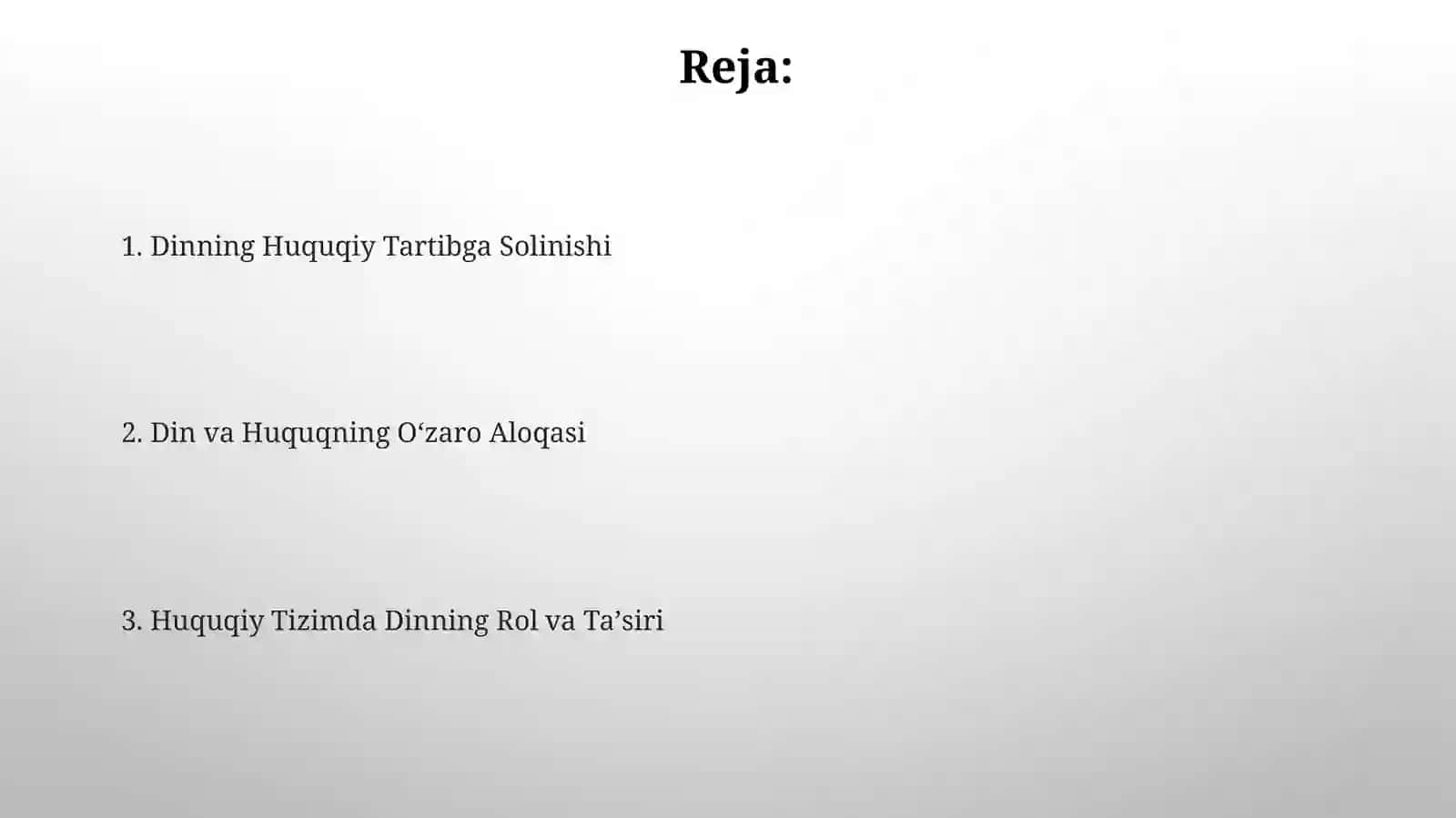 Dinning Huquqiy Tartibga Solinishi 2