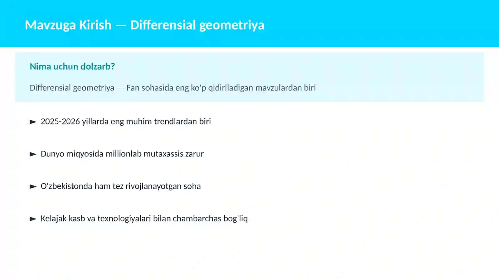 Differensial geometriya 2