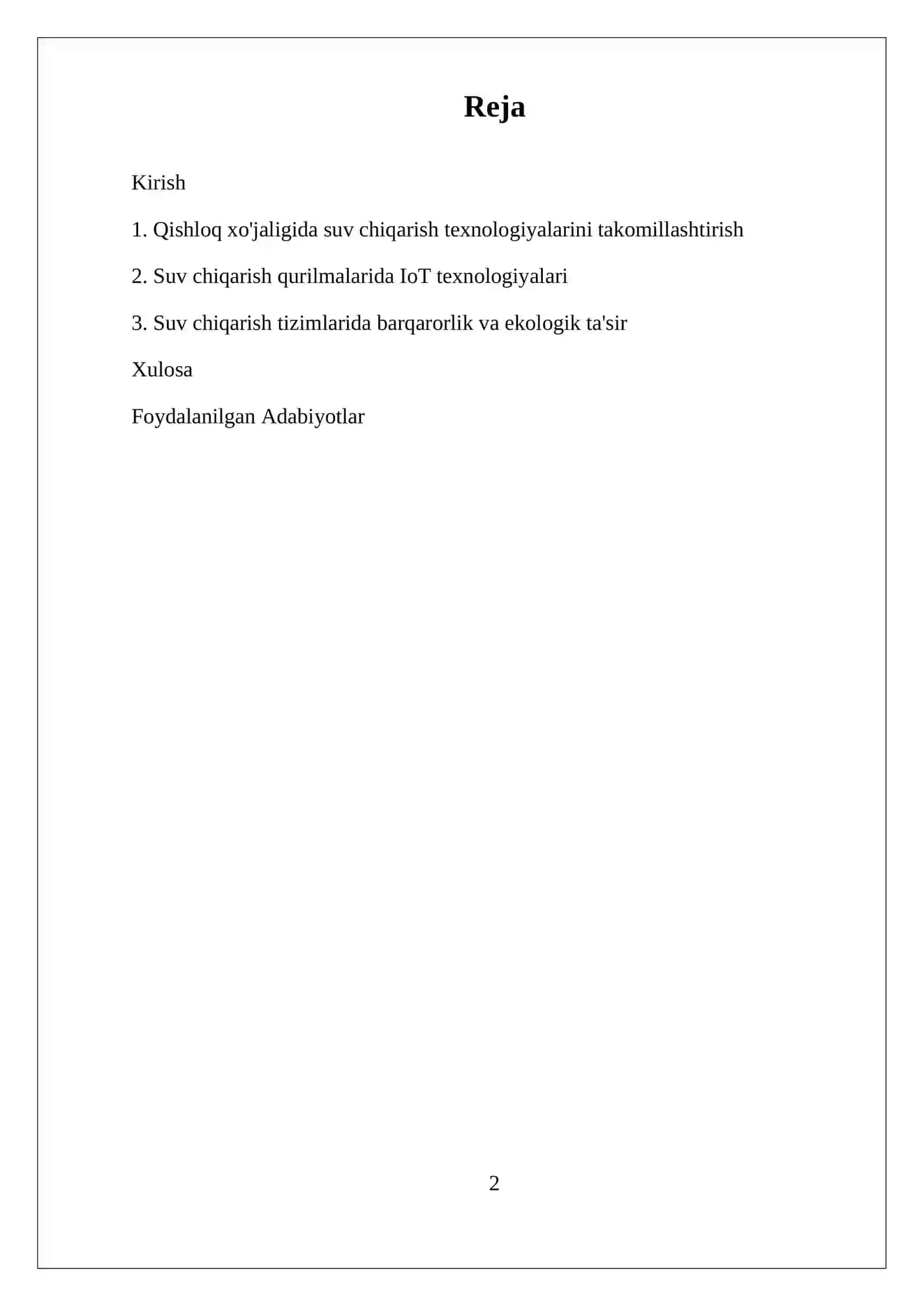 Suv chiqarish qurilmalarini ekspluatatsiya qilish 2