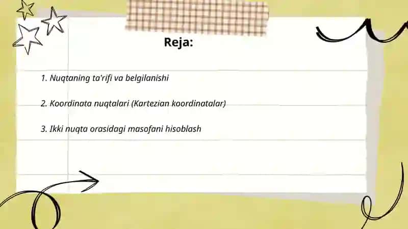 Nuqta.Nuqta mavzusiga oid masalalarni yechish 2