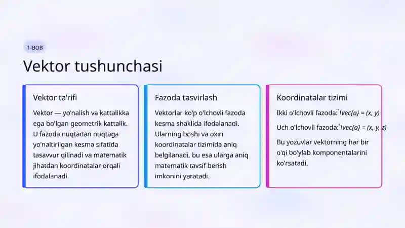 Vektorlarning skalyar ko'paytmasi 2