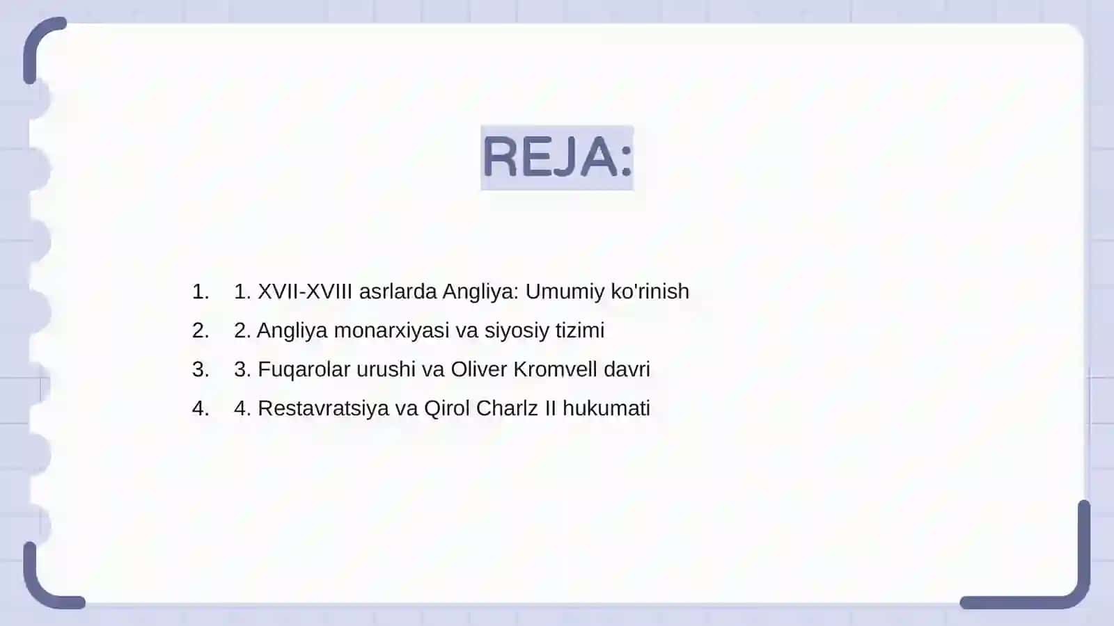 XVII - XVIII asrlarda Angliya 2