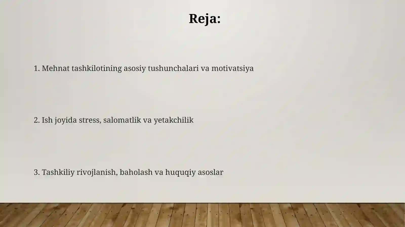 Mehnatni tashkillashtirish psixologiyasi 2
