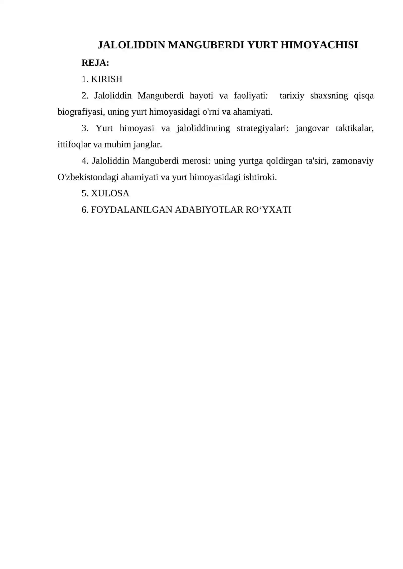 JALOLIDDIN MANGUBERDI YURT HIMOYACHISI 2