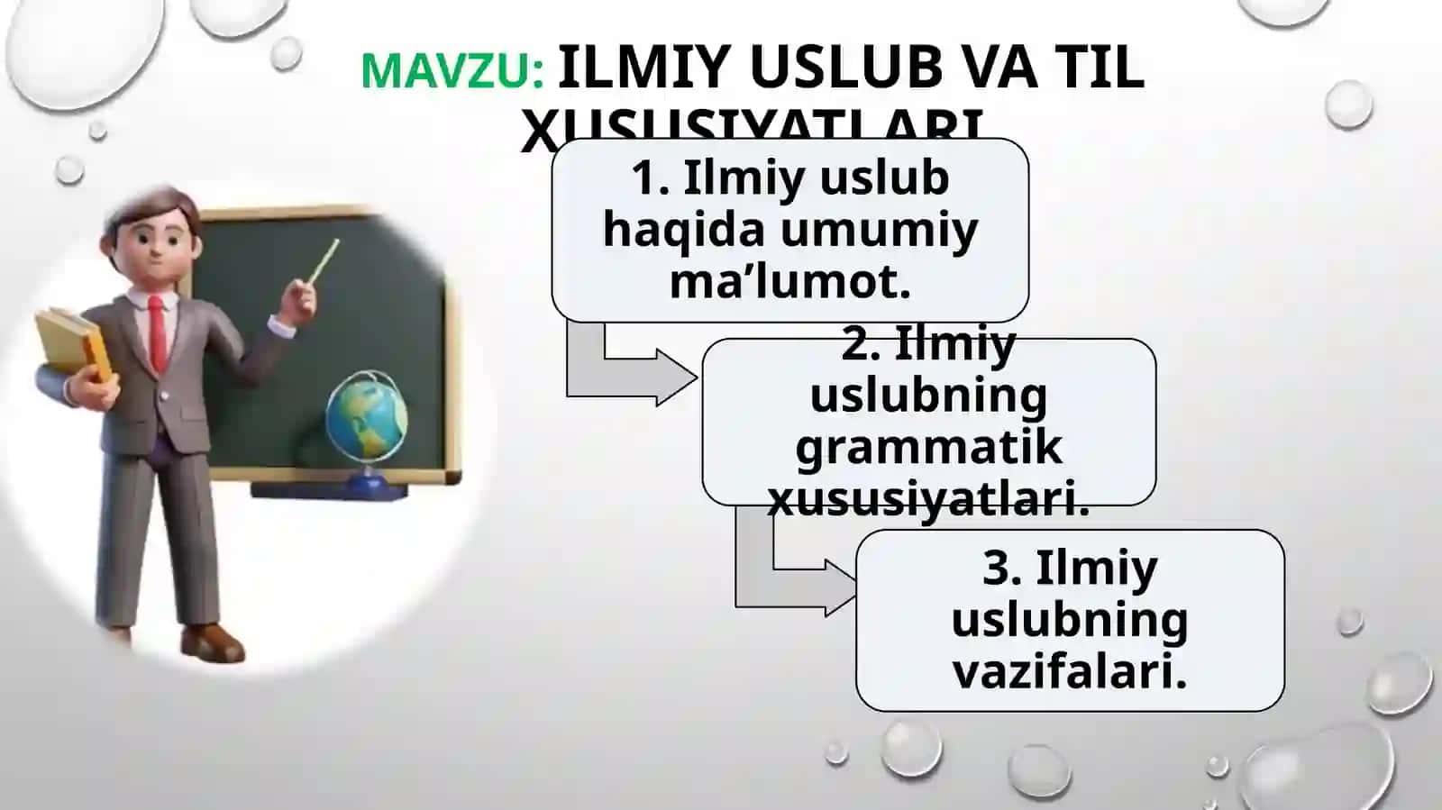 Ilmiyuslub va til xususiyatlari 2