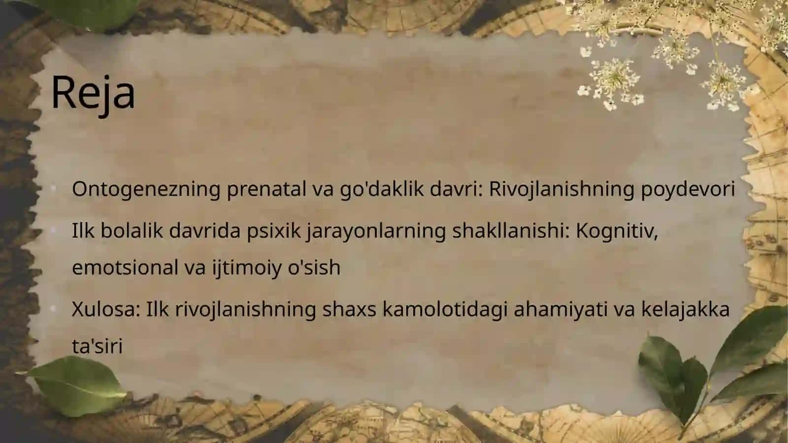 Ontogenezning ilk bosqichlari va ilk bolalik davrida psixik rivojlanish 2