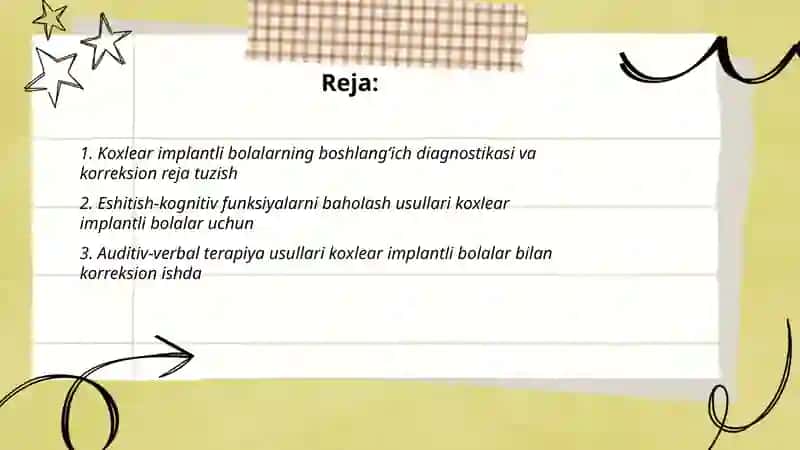 Koxlear implantli bolalar bilan korreksion ish 2