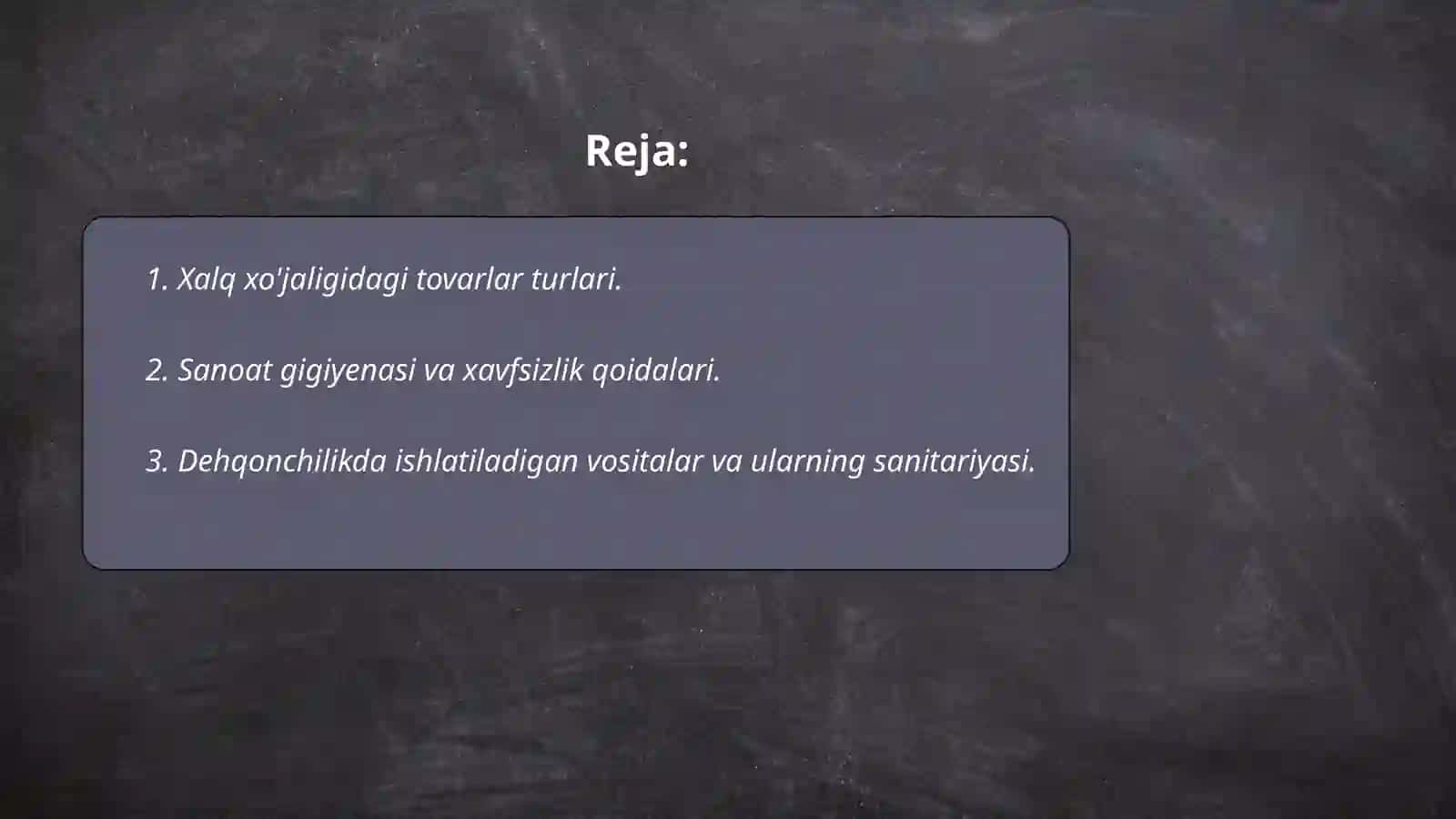 Xalq xo'jaligidagi tovarlar turlari 2