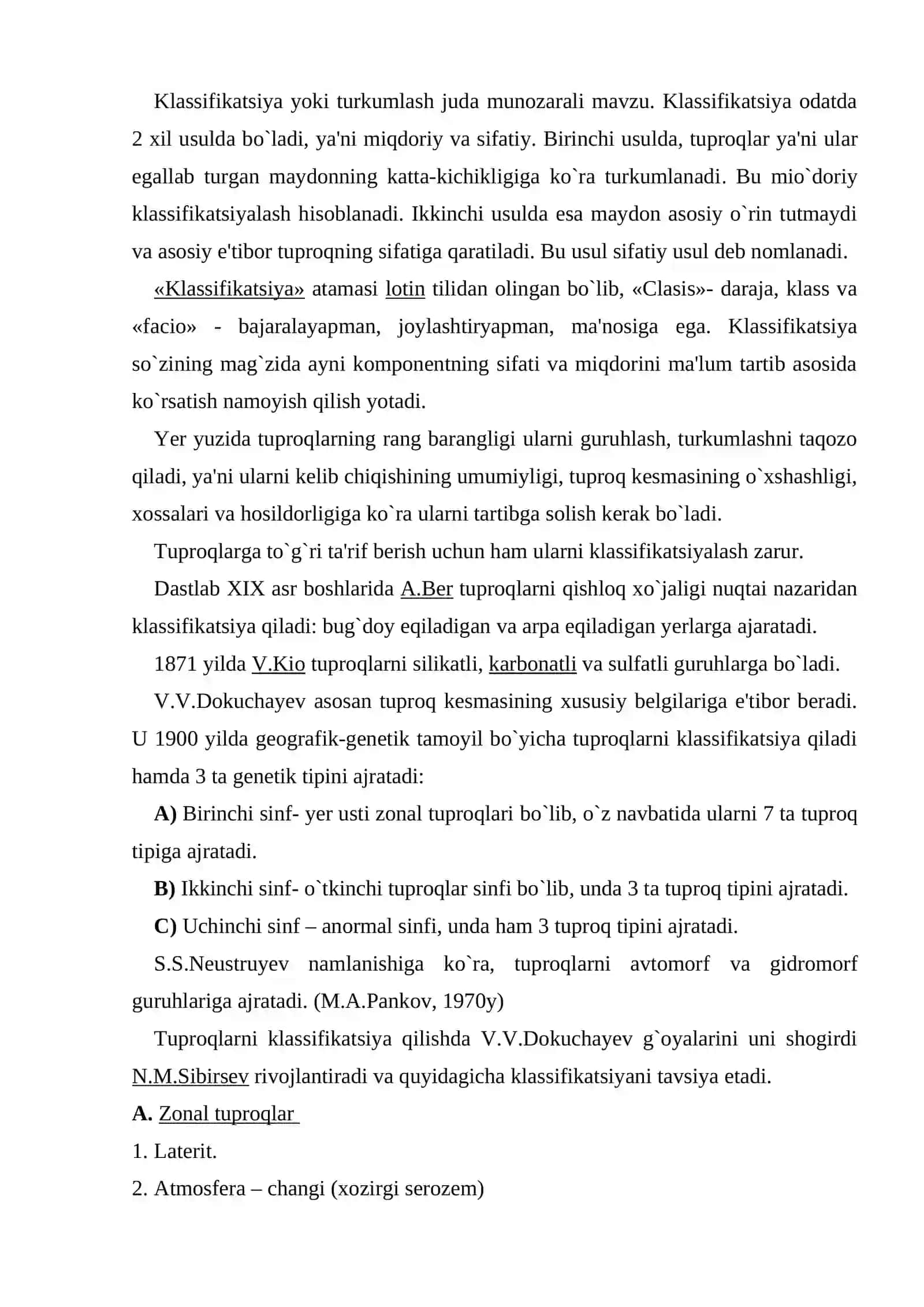 Tuproqlar klassifikatsiyasi 2