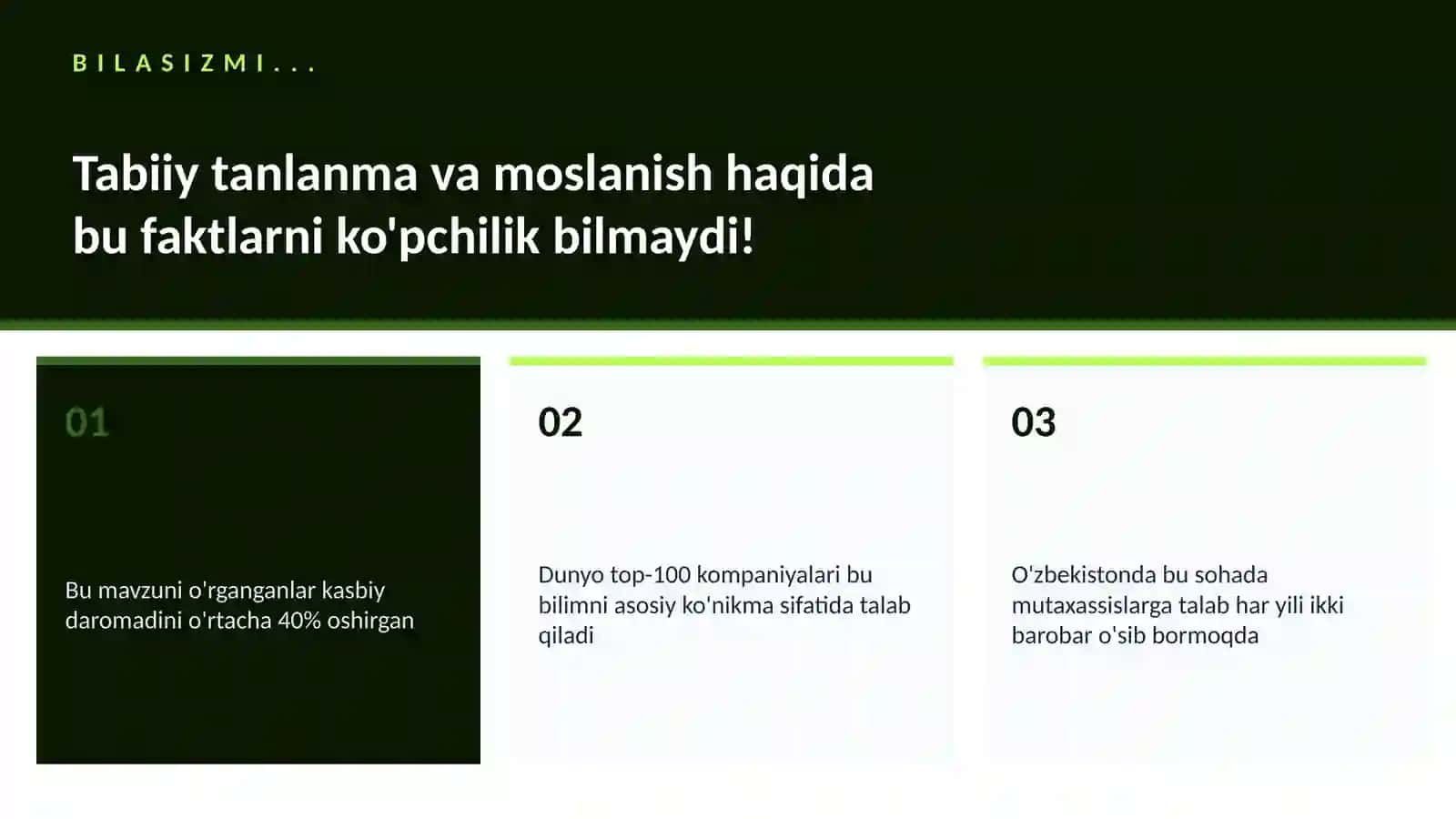 BIOLOGIYA — UY VAZIFALARI 2