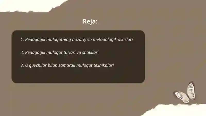 Pedagogik faoliyatda muloqot 2