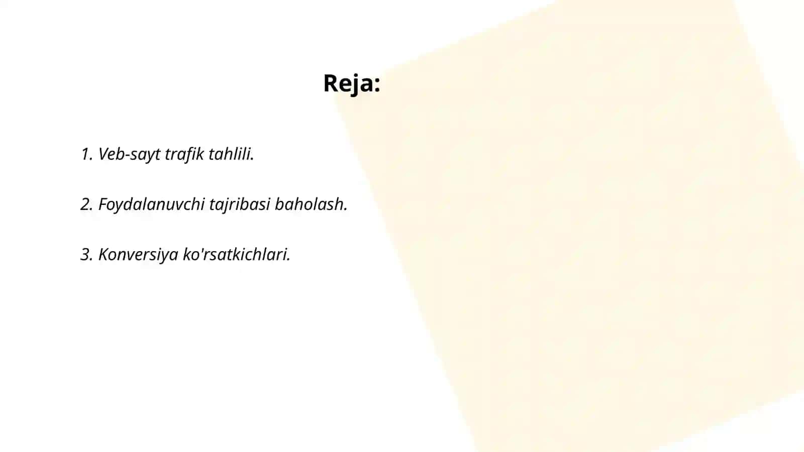 Korxona veb-sayti samaradorligini baholash usullari 2