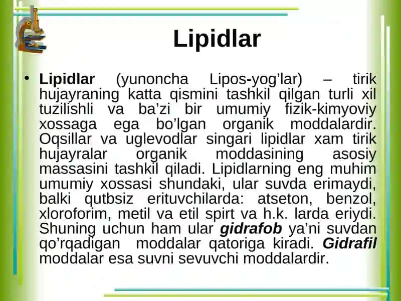 Lipidlar 2