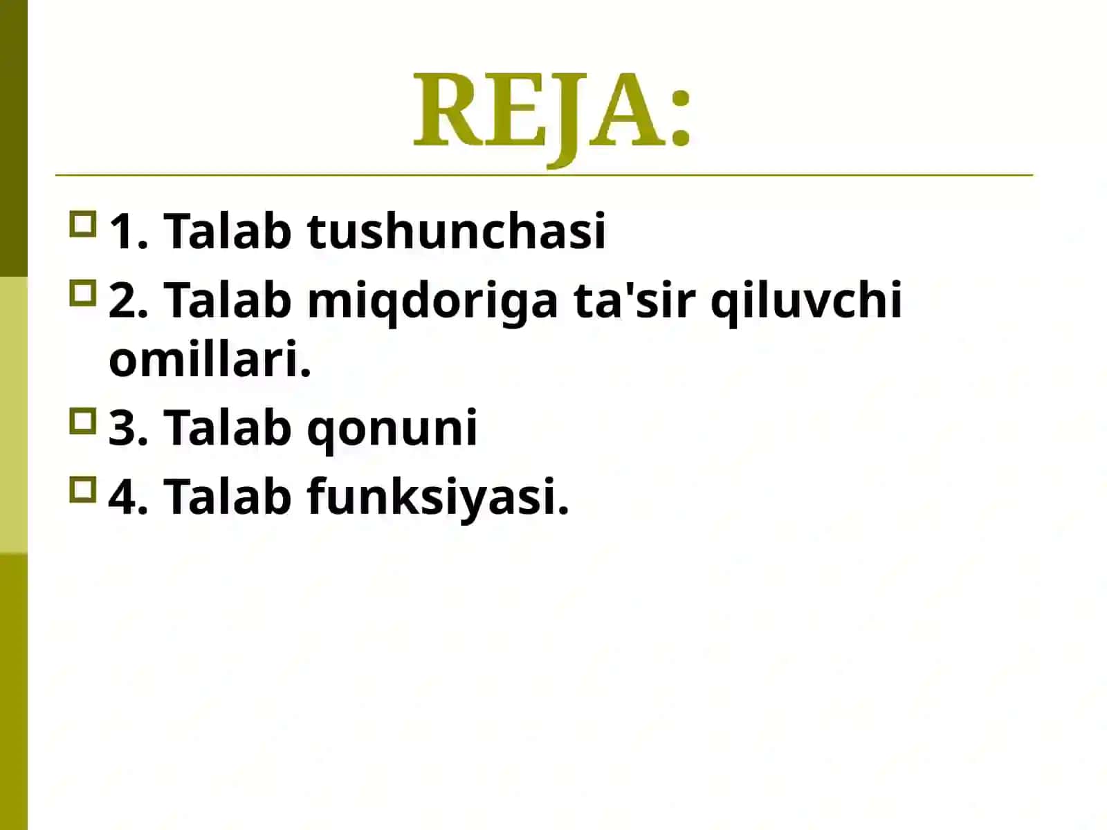 Talab tushunchasi va uning miqdoriga ta’sir qiluvchi omillar 2