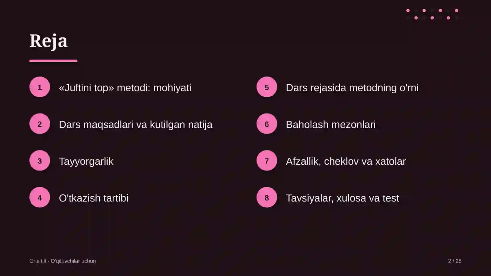 ona tili darslarida juftini top metodidan foydalanish 9059 2