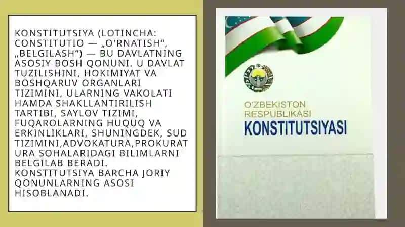 O‘zbekiston Respublikasi Konstitutsiyasining ishlab chiqilishi va qabul qilinishi 2