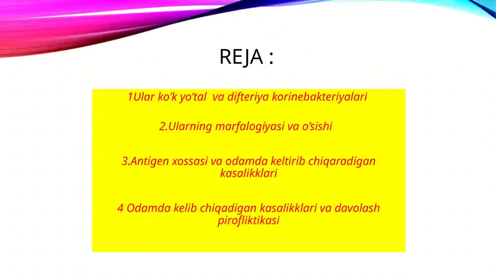 Mikrobiologiya virusa logiyasi va immunologiya fanidan 2