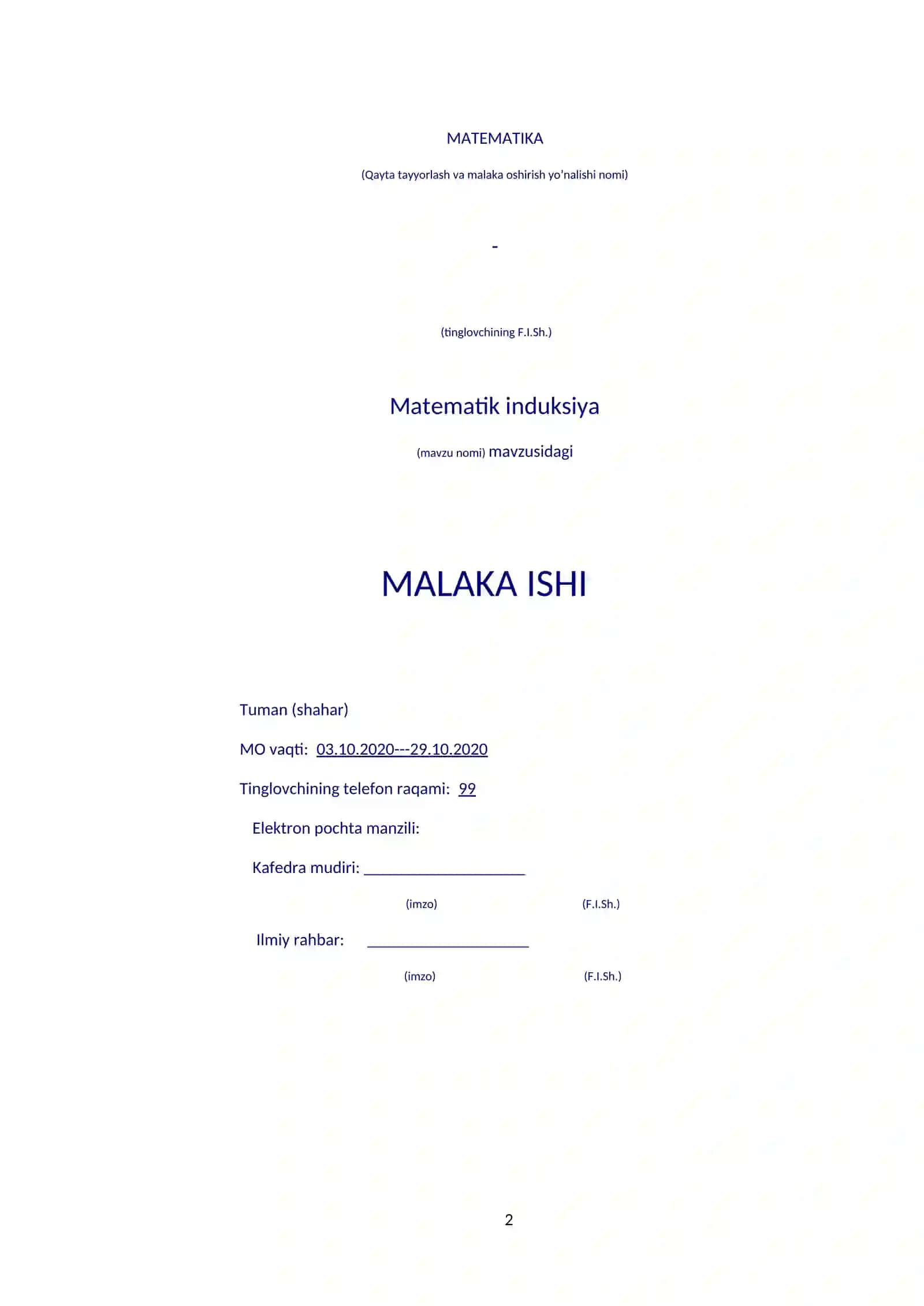Matematik induksiya 2