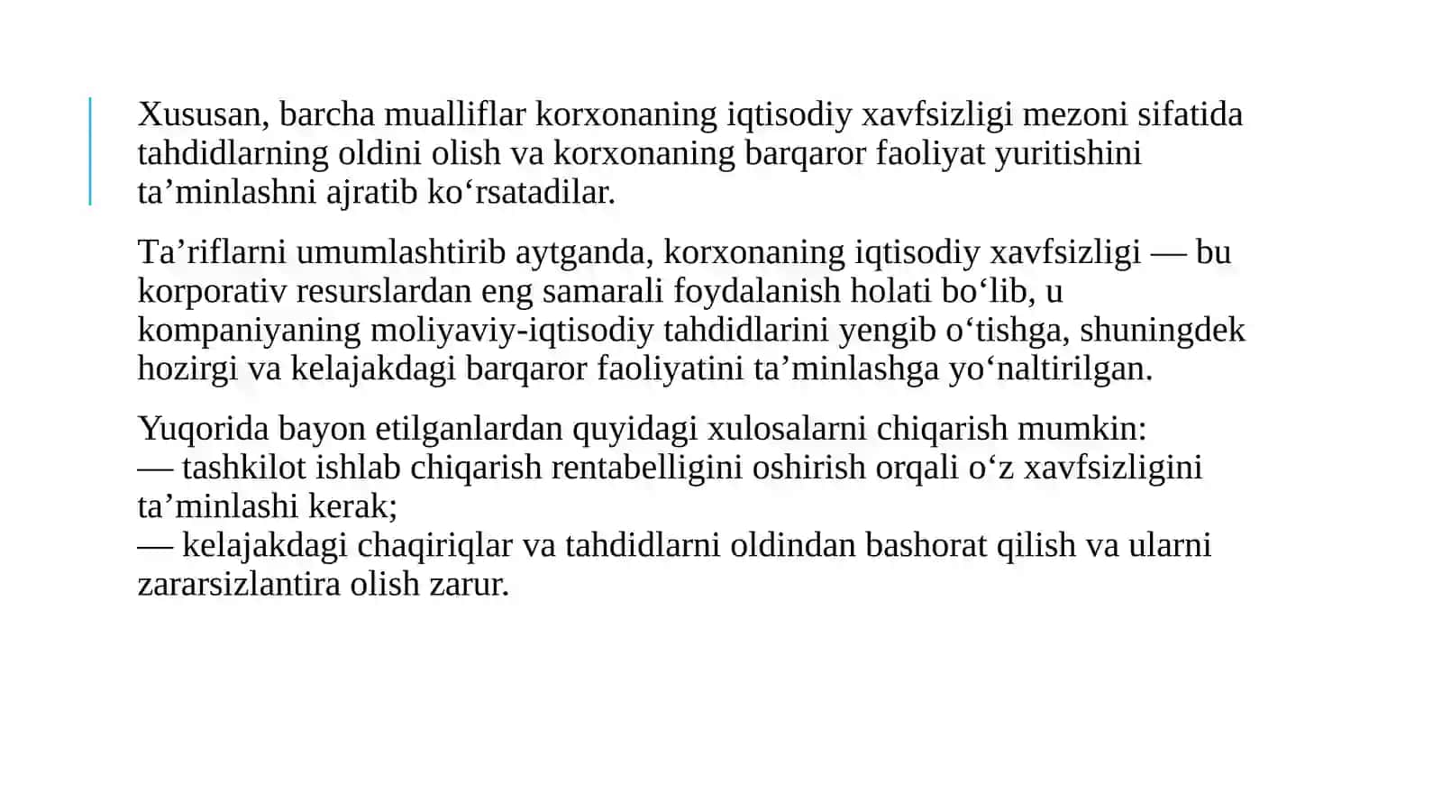 Xoʼjаlik yurituvchi sub’yektlаr iqtisodiy xаvfsizligi 2