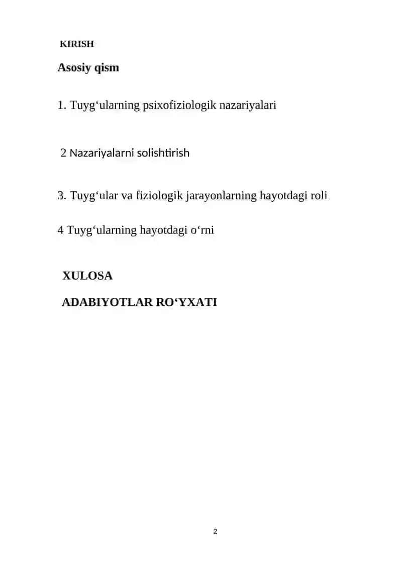 Tuyg'ularning psixofiziologik nazariyalari 2