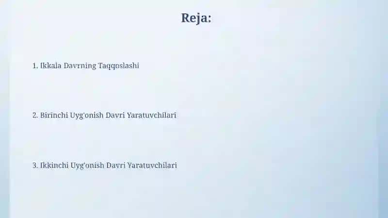 Birinchi va Ikkinchi Renessans yaratuvchilari 2