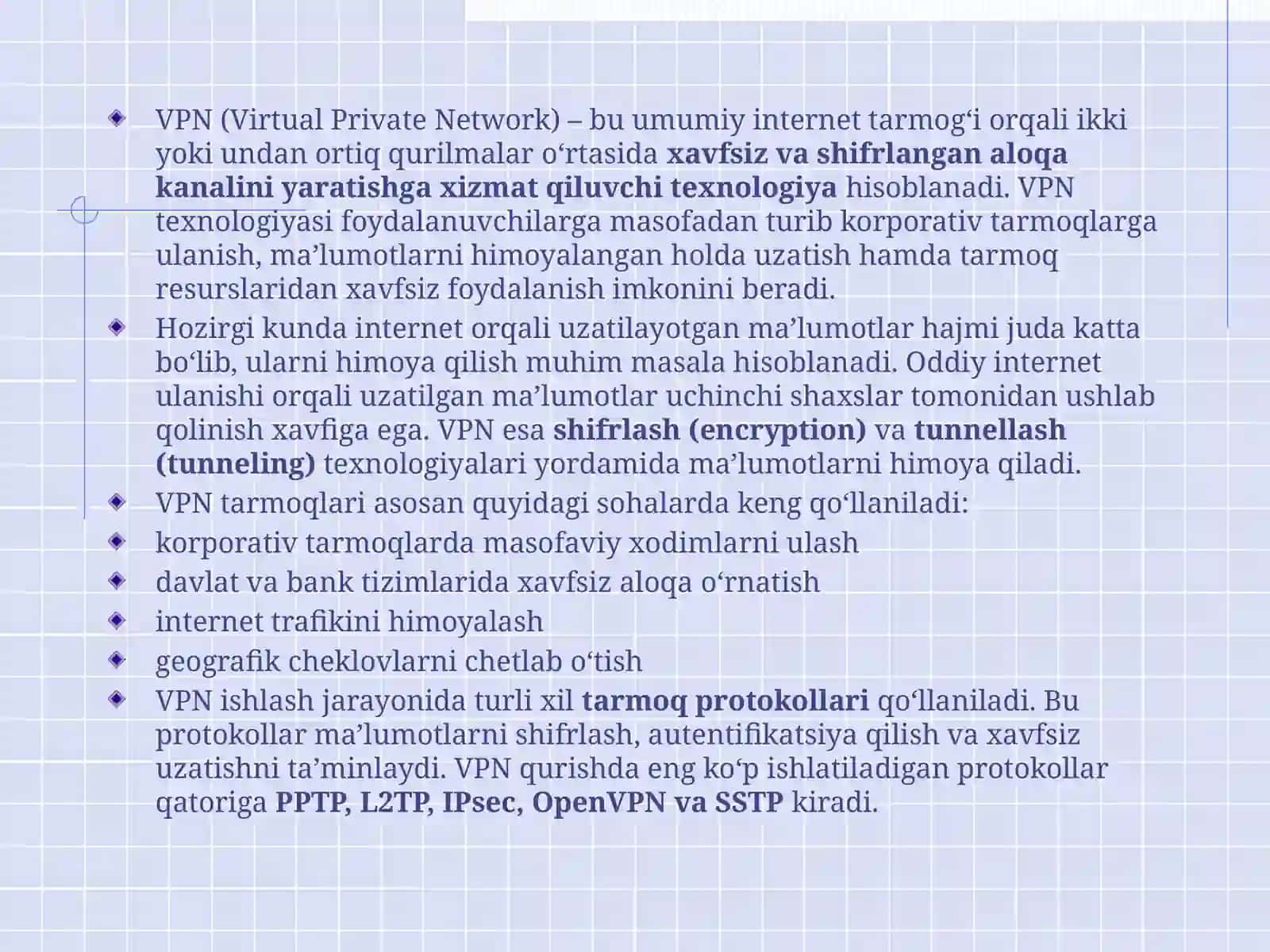 VIRTUAL XUSUSIY TARMOQLAR (VPN) 2